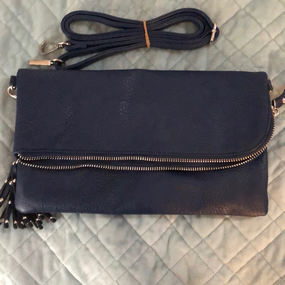 Navy Blue Clutch Type Bag